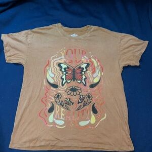Medium size Hollister, graphic, tee, color brown